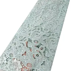 African cord lace fabric 5 yards Nigeria guipure embroidery mesh wedding stones sewing textiles