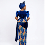 Elegant dress from Ankara, evening dress with African print