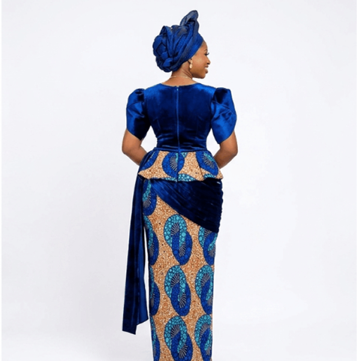 Elegant dress from Ankara, evening dress with African print