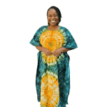 African kaftan dress: elegant cotton boubou, plus sizes, handmade
