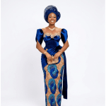Elegant dress from Ankara, evening dress with African print
