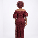 Luxury lace Aso Ebi dress, African wedding guest dress
