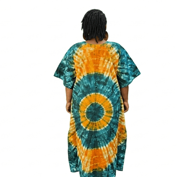 African kaftan dress: elegant cotton boubou, plus sizes, handmade